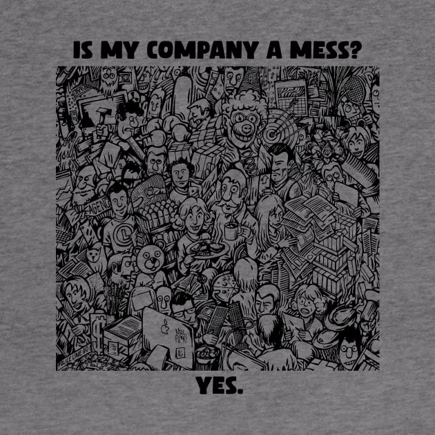 Is my company a mess? Funny comic illustration of chaos in company. by MrPila